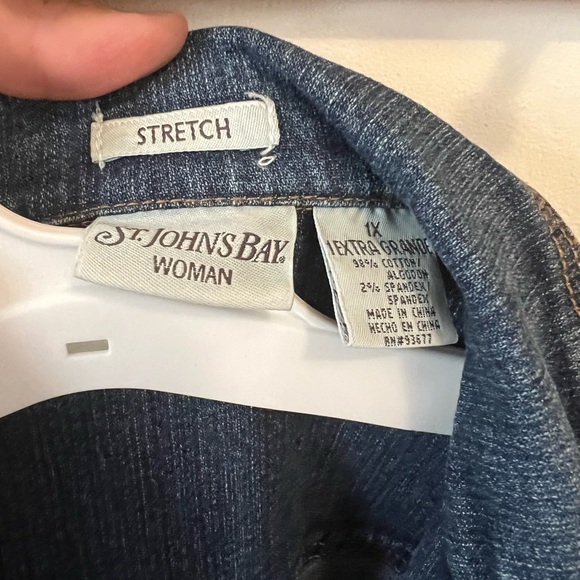 Womens St.Johns Bay Stretch Size L Jean Type Of Jacket " BEAUTIFUL JACKET " - Picture 3 of 3